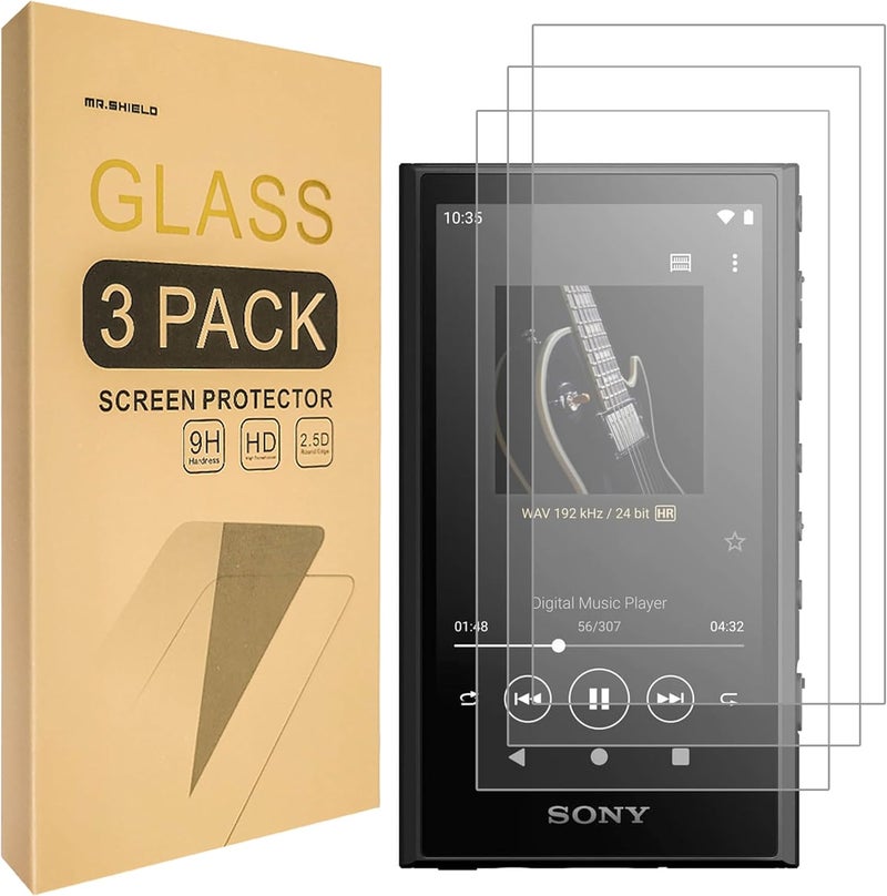 Mr Shield Screen Protector compatible with Sony Walkman NW-A306 [Tempered Glass] [3-PACK] [Japan Glass with 9H Hardness] - Image 1